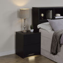 Transitional Nightstand With Dual USB Charging And Motion Sensor Light