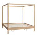 Canopy Bed Frame 4 Poster Platform Bed With Slats Support, No Box Spring Needed
