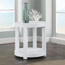 Bayside Round End Table - White