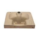 Wall Mounted Rectangular Bathroom Sink With 304 Stainless Steel Towel Bar & Overflow - White