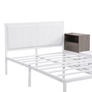 Platform Bed With 2 Tier Storage Shelves, Storage Cabinet
