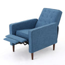 Mid-Century Modern Recliner With Button Tufted Waffle Stitch