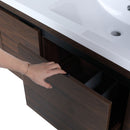 Floating Bathroom Vanity With Resin Sink And Soft Close Doors