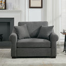 Modern Chenille Oversized Armchair, Chair And A Half, Single Sofa