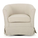 Glitter - Upholstered Swivel Chair With Loose Cover And Curved Back
