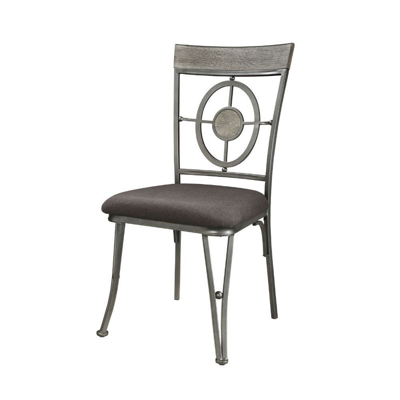 Landis - Side Chair (Set of 2) - Fabric & Gunmetal