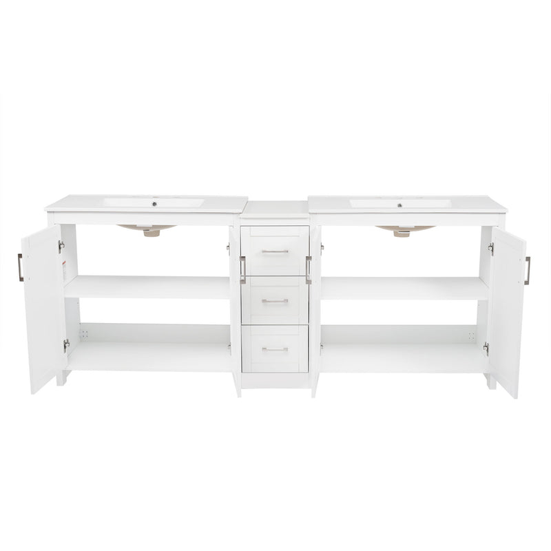 Double Sink Bathroom Vanity With Quartz Countertop