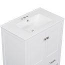 Bathroom Vanity With Single Sink, Combo Cabinet Undermount Sink, Bathroom Storage Cabinet With Two Doors And A Drawer, Soft Closing, Multifunctional Storage, Solid Wood Frame