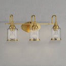 Twilight - 3 Lights Brush Contemporary Vanity Light - Clear / Gold