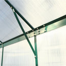Polycarbonate Greenhouse, Heavy Duty Outdoor Aluminum Walk-In Green House Kit With Rain Gutter, Vent And Door For Backyard Garden