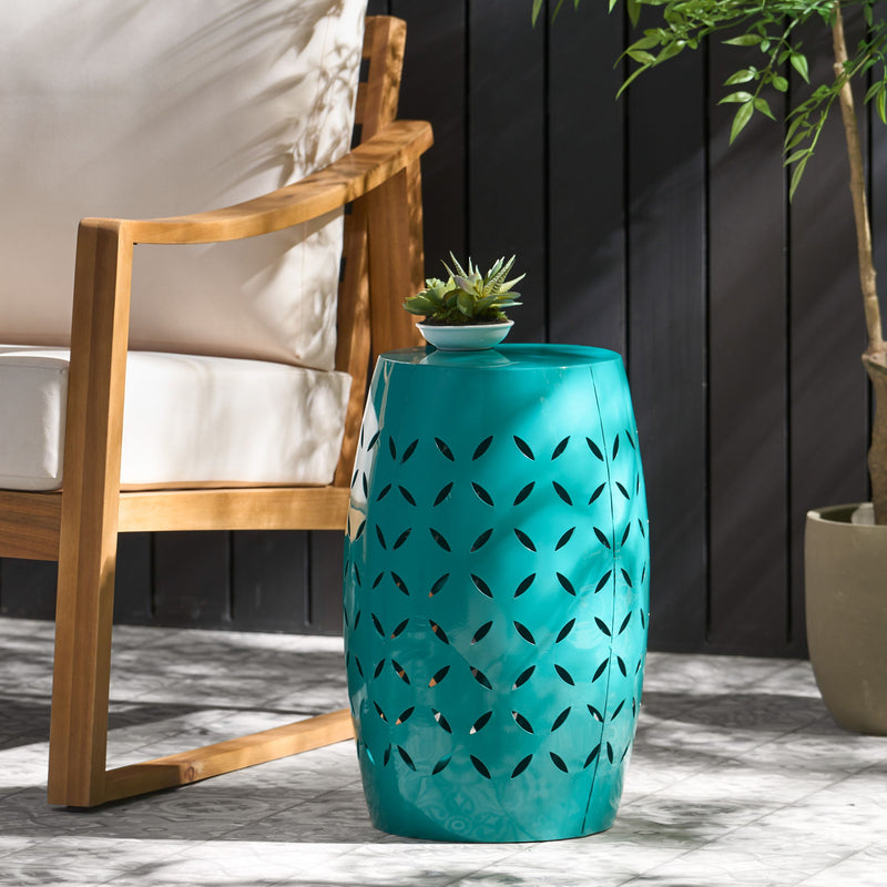 Lilac - Lace Cut Side Table, Compact Design