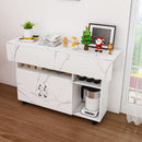 Multi Functional Folding Table With Storage Shelves And Wheels