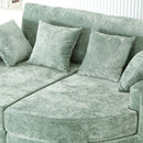 Boneless Design Upholstered Sofa Bed With Cup Holders