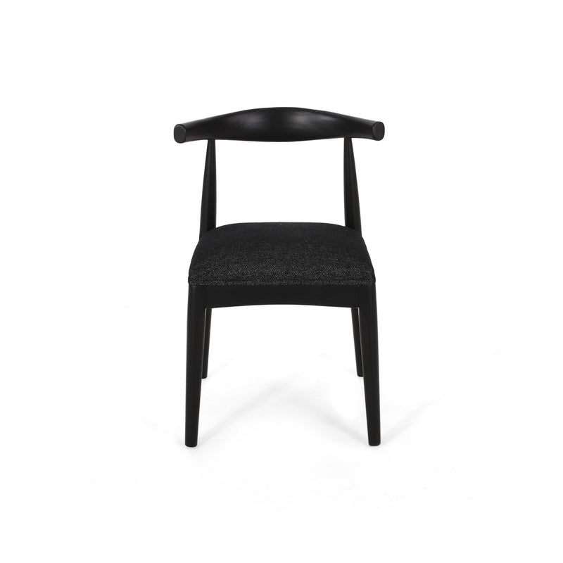 Mid Century Modern Dining Chair Set With Upholstered Seating