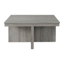 Uster - Coffee Table With Four Storage Stools - Gray