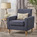 Nebulize - Upholstered Fabric Club Chair With Button Tufted And Square Off Arm And Back
