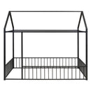 Metal Bed House Bed Frame With Fence