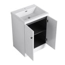 Contemporary Freestanding Bathroom Vanity With Resin Sink & Soft-Close Cabinet Doors