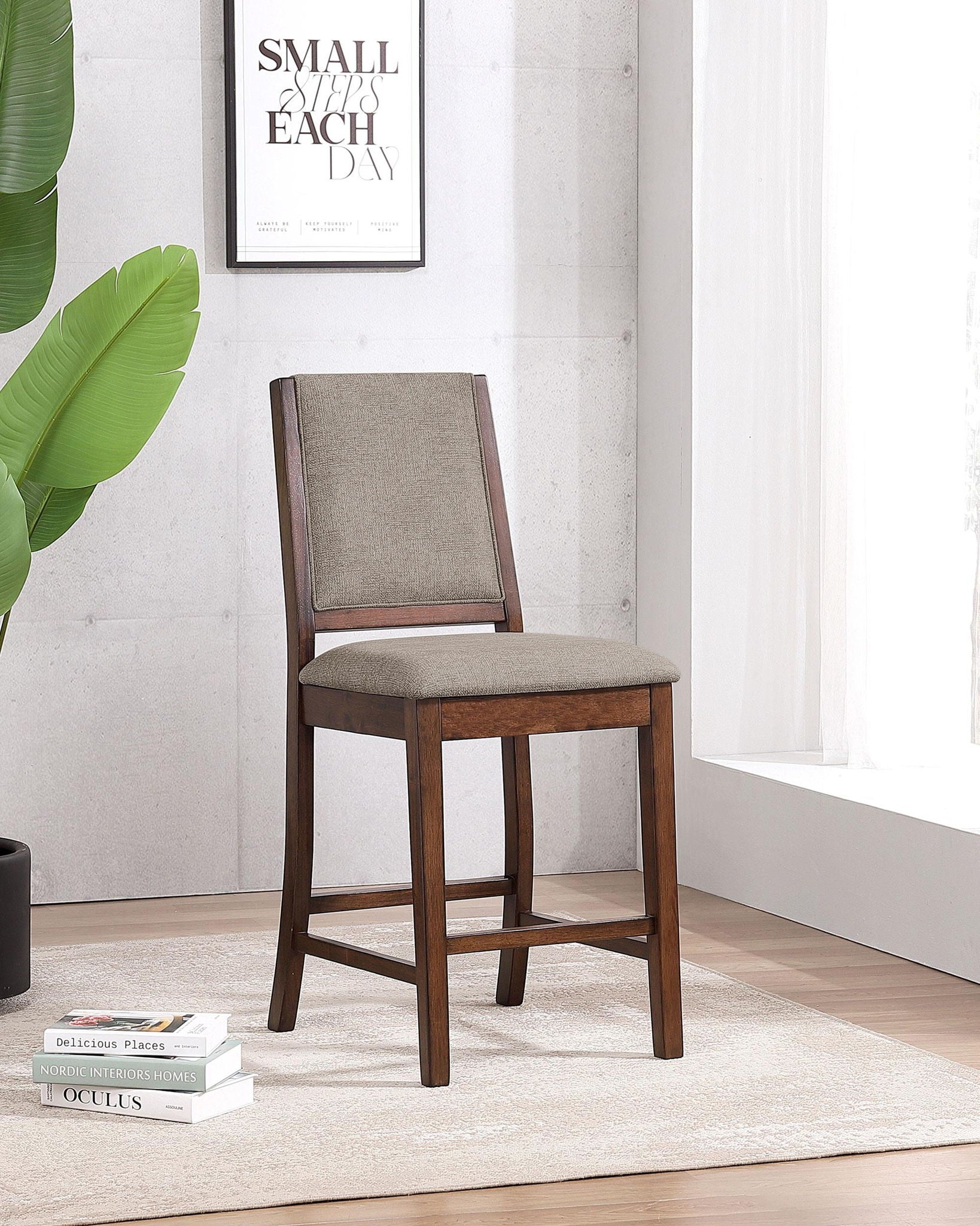 Patterson Upholstered Counter Chair Mango Oak (Set of 2) - Atlantic Fine Furniture Melbourne FL