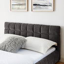 Modern Platform Bed Frame With Thick Chenille Fabric