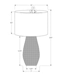 Lighting, Table Lamp, Resin, Contemporary - Gray