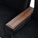 Modern 4 Seater Corduroy Sofa Couch With USB Ports And Hidden Storage