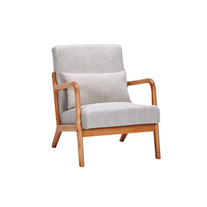 Accent Arm Chair With Pillow Upholstered