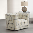 Darya - Chair With Swivel - Beige Pattern Fabric