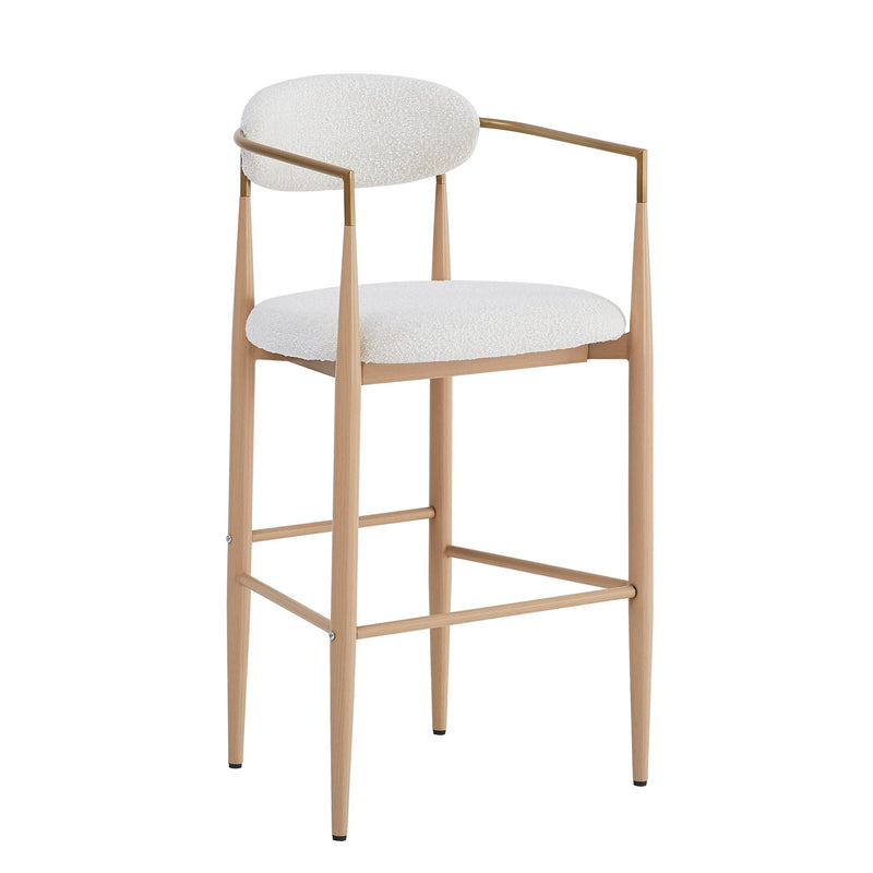 Upholstered Barstools With Back For Kitchen (Set of 2)