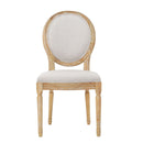 French Country Inspired Dining Chair With Iconic Round Backrest