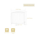 Wide Upholstered Round Pouf Ottoman Foot Rest