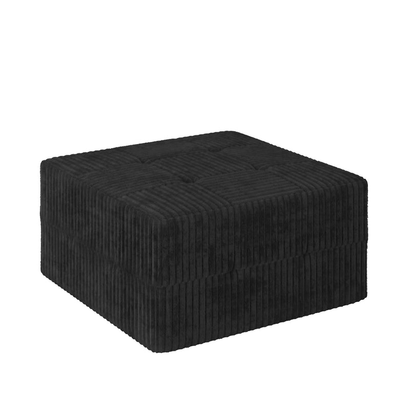 Modern Minimalist L Shape Modular Sectional Sofa, Sleeper Corduroy Couch