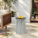 Round Outdoor End Table - Marble