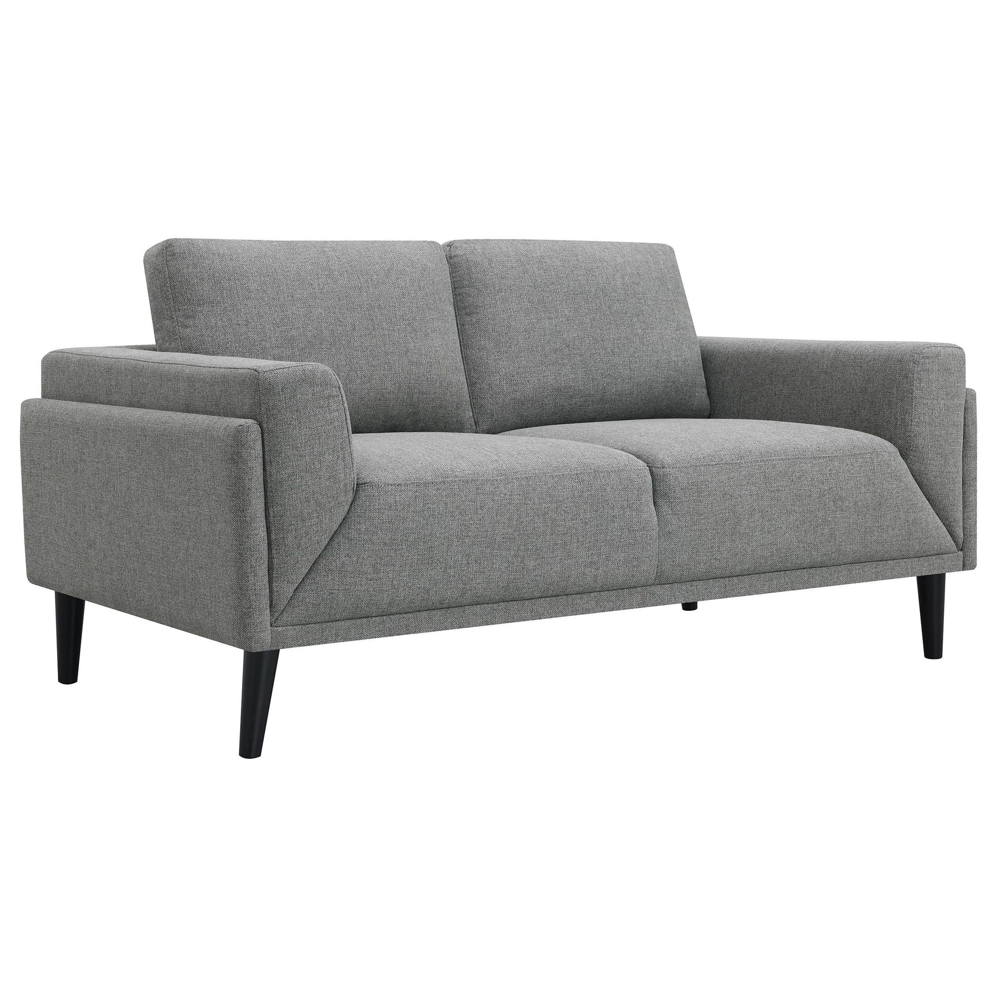 Rilynn 2-piece Upholstered Track Arm Sofa Set Grey