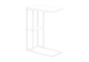 Accent Table, C - Shaped, Marble Look Contemporary & Modern Convenient Design