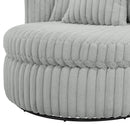 Mindy - Oversized Swivel Barrel Chair - Grey
