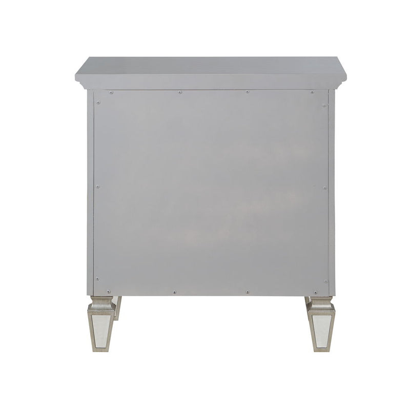 Varian - Nightstand - Silver & Mirrored