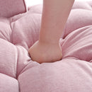 Modern Chaise Lounge Upholstered Sofa Couch With Tufted Seat And Detachable Pillows For Living Room