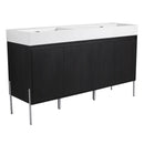 Freestanding Bathroom Vanity With Resin Sink And Storage Cabinet