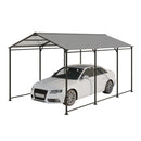 Metal Carport 10 5Ft Heavy Duty With Galvanized Steel Roof Metal Garage Canopy With Galvanized Steel Roof & Frame Car Tent Outdoor Storage Shed - Gray