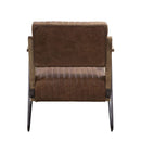 Eacnlz - Accent Chair - Cocoa Top Grain Leather & Matt Iron