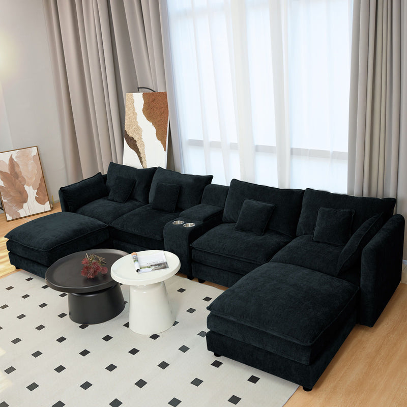 U Shaped Sectional Cloud Couch For Living Room