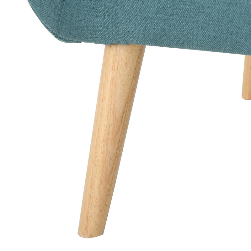 Club Chair With Rubberwood Legs