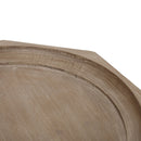 French Country Accent Table With Spider Leg Design - Natural / White