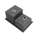 Outdoor Double Bowl Drop In Sink With Workstation - Brushed Nickel