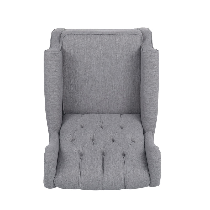 Sheila - Contemporary Fabric Tufted Wingback Rocking Chair