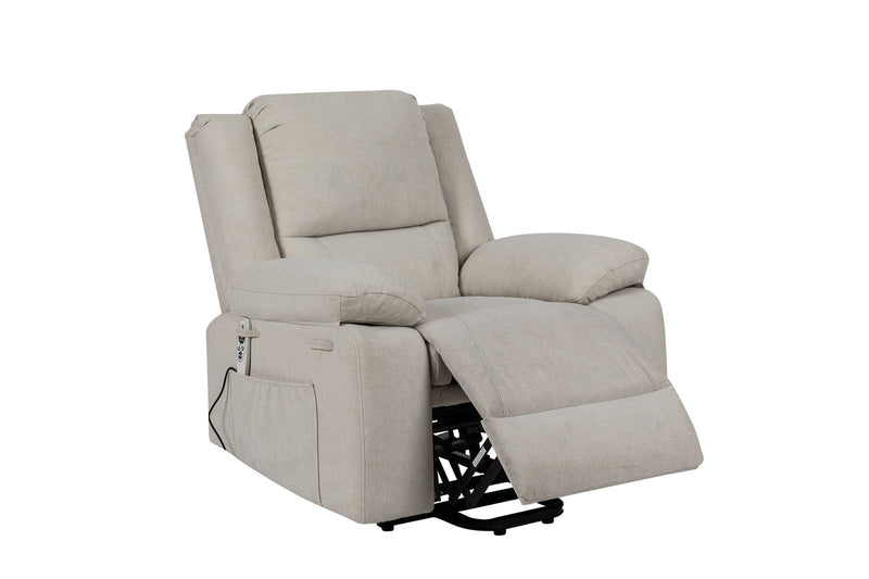 Electric Power Recliner Chair With Massage For Elderly, Remote Control Multi-Function Lifting, Timing, Cushion Heating Chair With Side Pocket