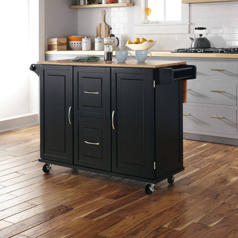 Blanche - Kitchen Cart - Solid Wood Top