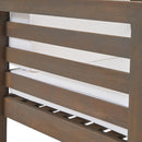 Outdoor Acacia Wood Patio Chair With Fabric Cushion