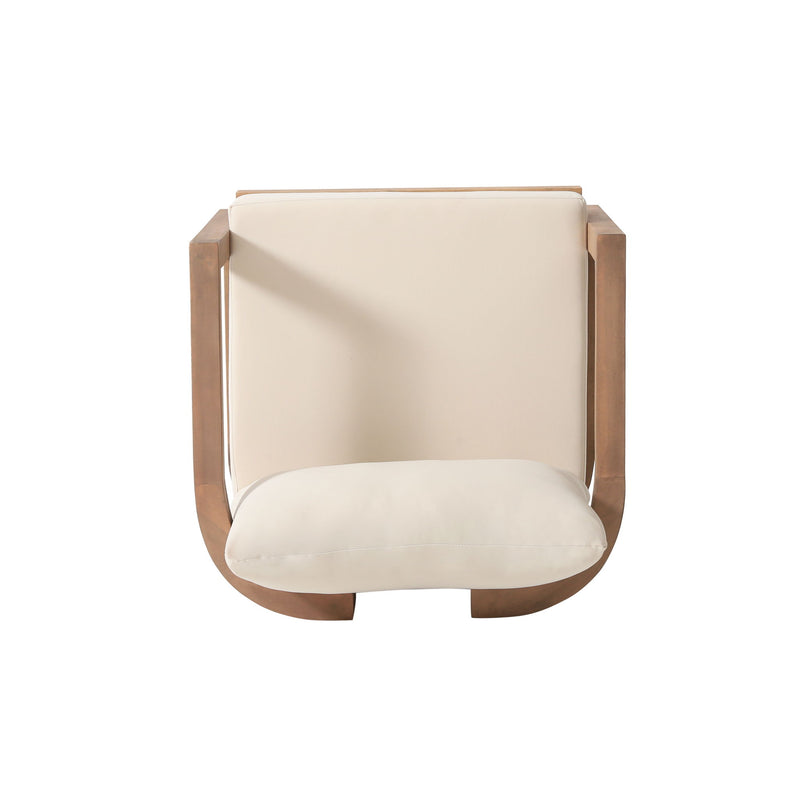 Outdoor Acacia Wood Patio Club Chair, Waterproof Thick Cushion, Deep Seating